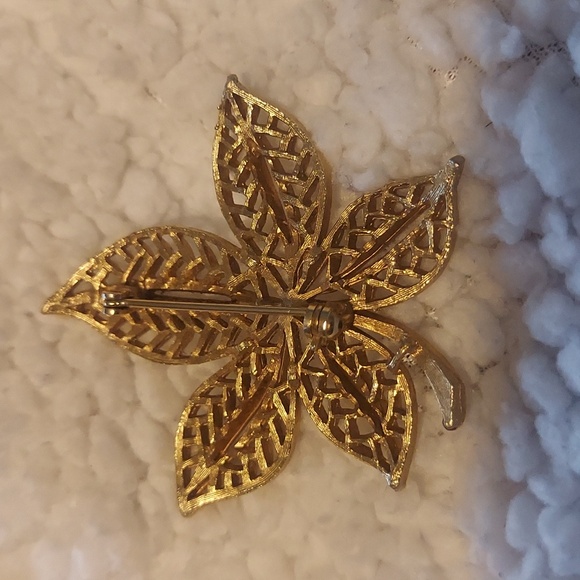 Women's vintage 2 tones of metal pin or broach - Picture 3 of 4